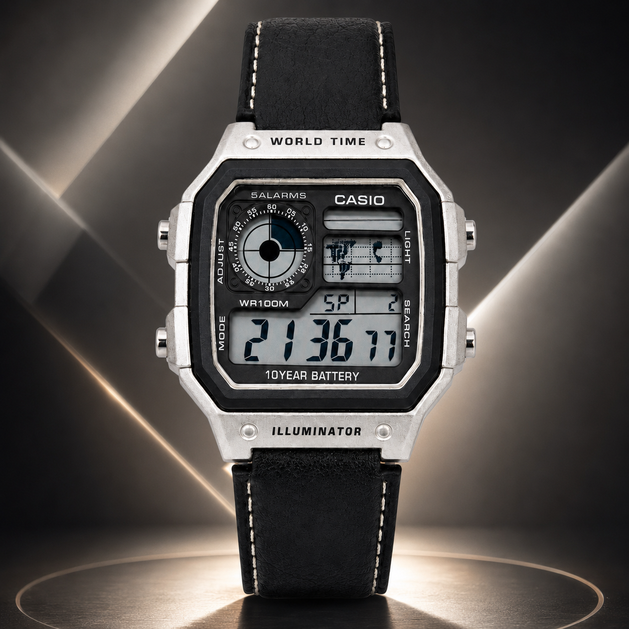 Casio Illuminator Leather Strap Premium Watch
