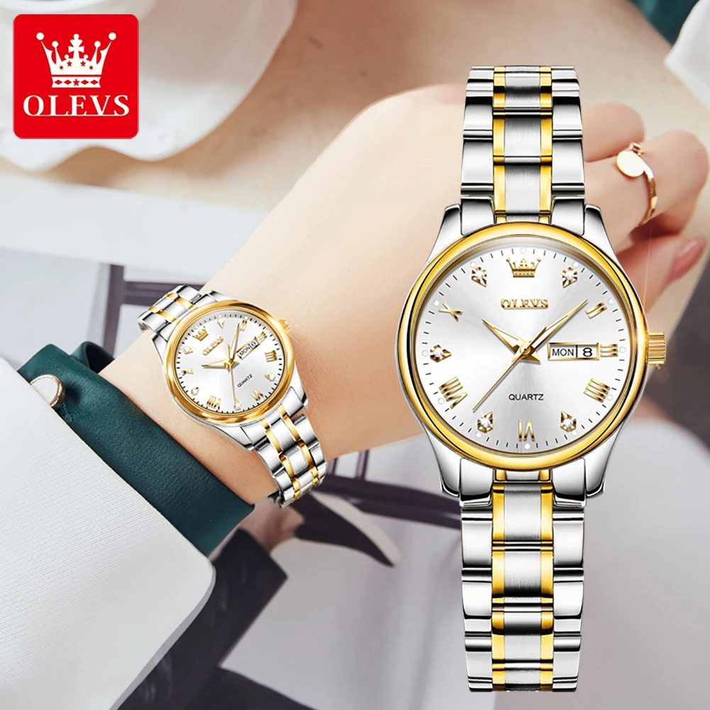 OLEVS 5563 Fashion Stainless Steel Women Watch | Shop Now