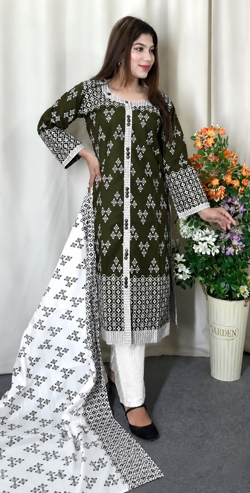Cotton Readymade Three Piece
