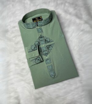 Embroidery Panjabi china micro stitch fabric with embroidery Shop Now BD Online