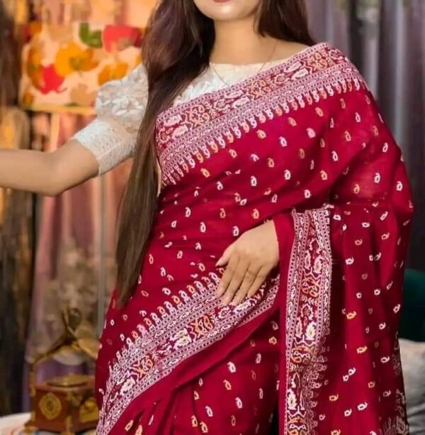 Half Silk Handprited Sarees