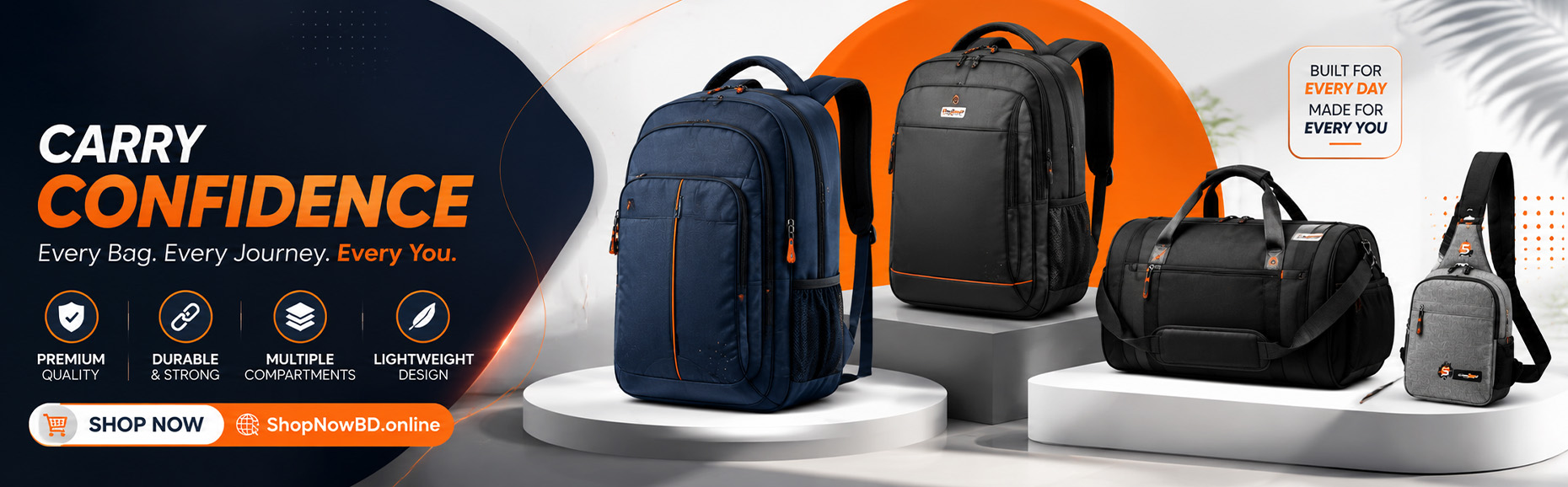 Premium quality elegant ladies handbags and durable travel backpacks available at Shop Now BD Online e-commerce store