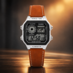 Casio Illuminator Leather Strap Premium Watch World Map Display Shop Now BD Online