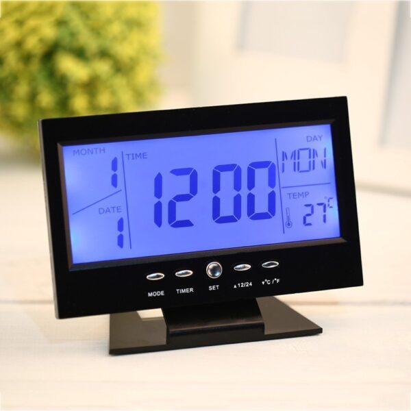 Digital LCD Desk Clock with Alarm and Temperature Sensor Shop Now BD Online