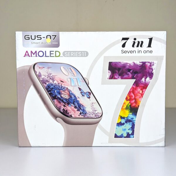 GUS-07 Series 11 Smart Watch with AMOLED Display and 7 in 1 Strap Combo