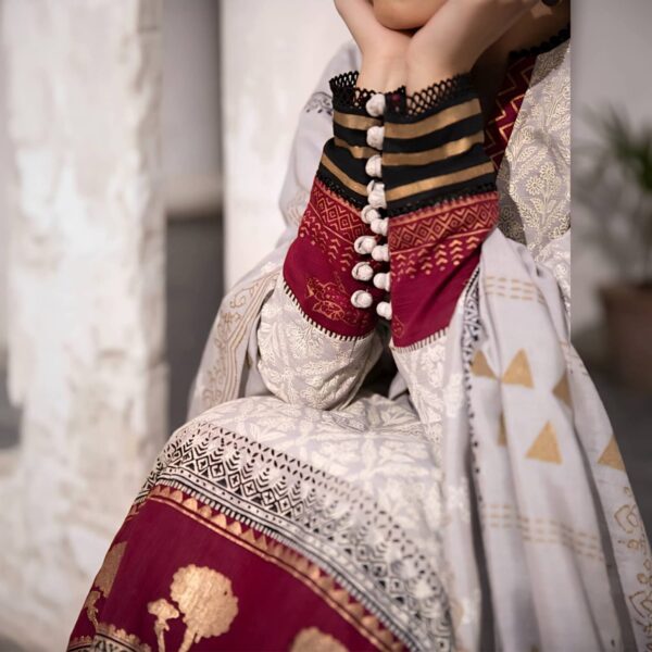 Arong Cotton Three Piece Readymade Salwar Kameez with Digital Print and Lace Work