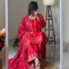 Arong Cotton Three Piece Readymade Salwar Kameez with Skin Print and Lace Work