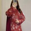 Cotton Dress with Skin Print and Lace Work Full Set 3 Piece Salwar Kameez