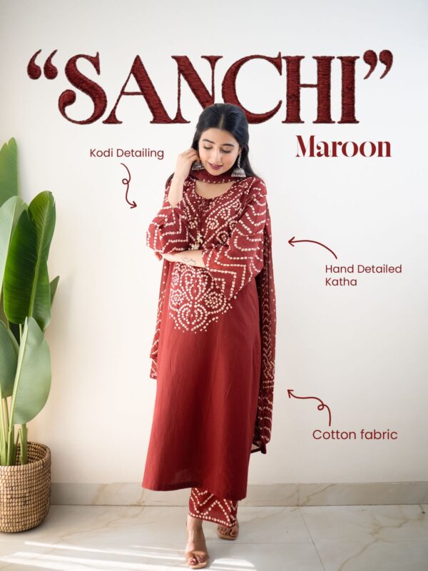 Cunri Print Three Piece Soft Cotton Suit with Glass Work and Printed Dupatta