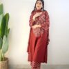 Cunri Print Three Piece Soft Cotton Suit with Glass Work and Printed Dupatta