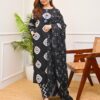 Cunri Print Three Piece Soft Cotton Suit with Tassel Work and Printed Dupatta
