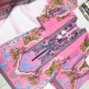 Digital Print Three Piece Cherry Fabric Suit with 5 Hat Georgette Dupatta