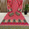 Digital Print Three Piece Micro Stitch Suit with Lace Work and Georgette Dupatta