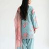 Digital Printed 3 Pieces China Microstitch Suit with Lace Work and Georgette Dupatta