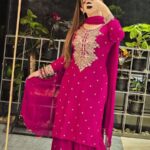 Exclusive Garara Dress with Cotton Embroidery Sequin Work and Georgette Dupatta