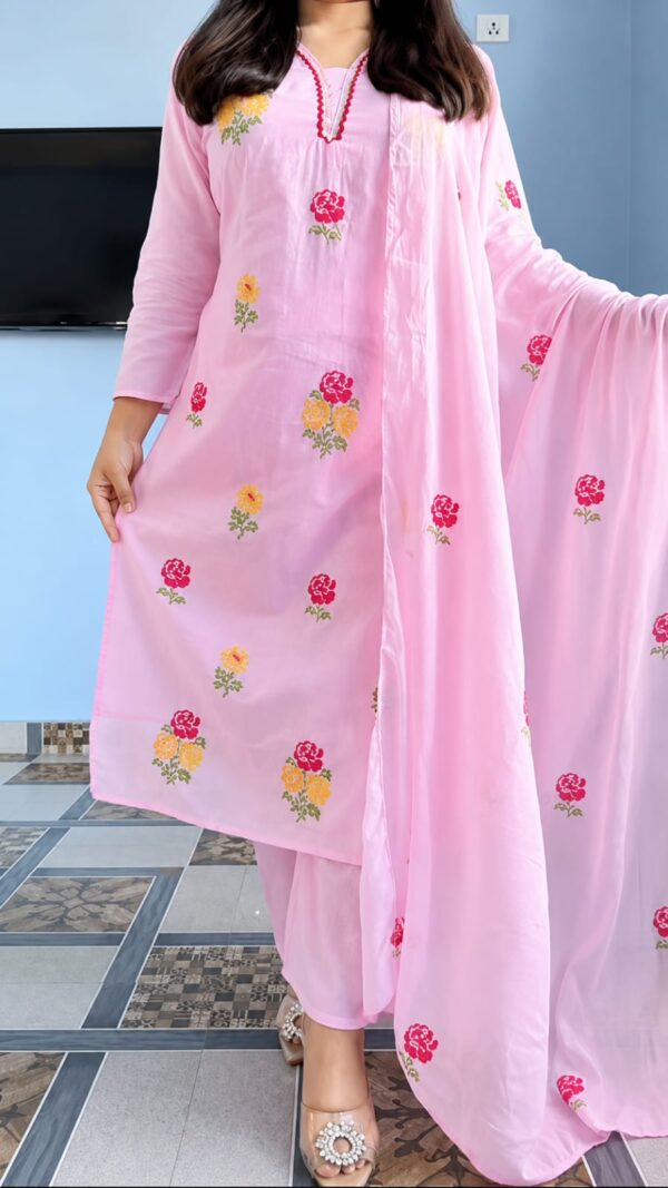 Exclusive Garara Dress Premium Cotton Embroidery Salwar Kameez Set with Matching Dupatta