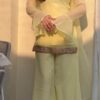 Georgette Sequence Three Piece Suit with Inner Attached Kameez and Georgette Palazzo