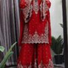 New Viral Premium Gararah Indian Georgette Suit with Heavy Embroidery and Repeat Work