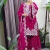 New Viral Premium Gararah Indian Georgette Suit with Heavy Embroidery and Repeat Work