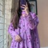 Premium Cotton Printed Three Piece with Golden Afsan Print and Two Shade Chiffon Georgette Dupatta