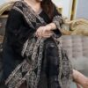 Sequence Embroidery Three Piece Reyon Cotton Suit with Full Body Sequence Work and Soft Organza Dupatta