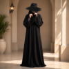 Lace Abaya Borka Black Color
