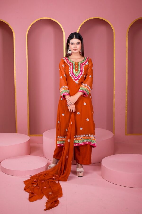 Readymade Georgette Dollar Embroidery Work Three Piece Indian Weightless Georgette Shop Now Bd Online