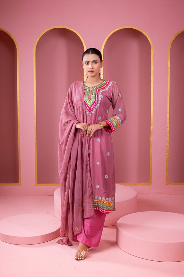 Readymade Georgette Dollar Embroidery Work Three Piece Indian Weightless Georgette Shop Now Bd Online
