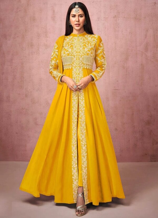Readymade Georgette Embroidery Party Dress Indian Weightless Georgette Chiffon Dupatta Shop Now Bd Online