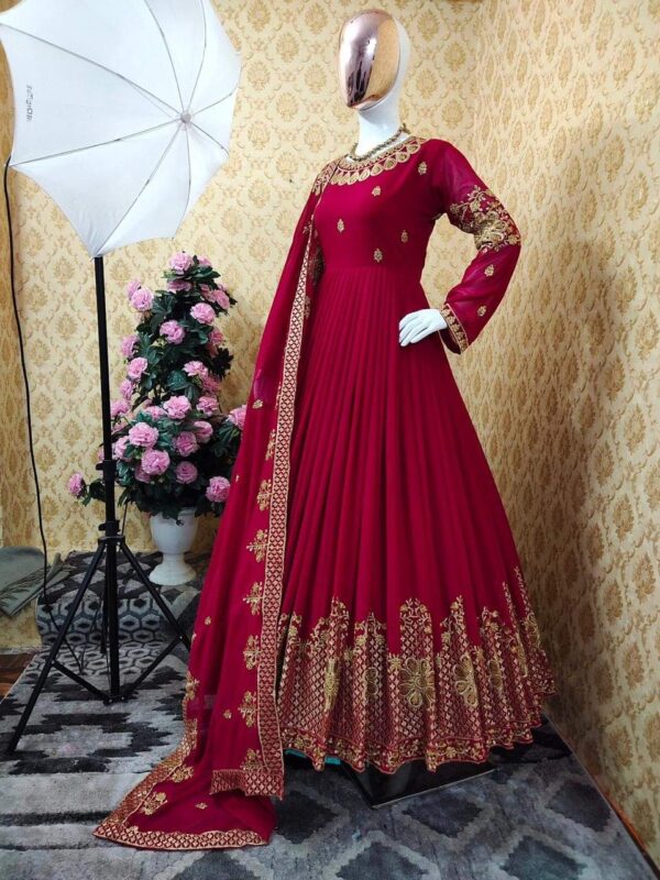 Readymade Georgette Embroidery Party Dress Indian Weightless Georgette Gown Shop Now Bd Online