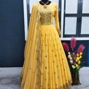 Readymade Georgette Embroidery Party Dress Indian Weightless Georgette Gown Shop Now Bd Online