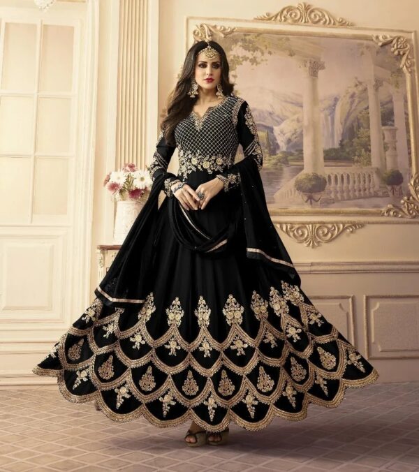 Readymade Georgette Embroidery Party Dress SKU 11087 Indian Weightless Georgette Shop Now Bd Online